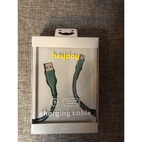 Heyday Evergreen 6 Ft Micro USB Charging Cable for Android - Picture 1 of 2